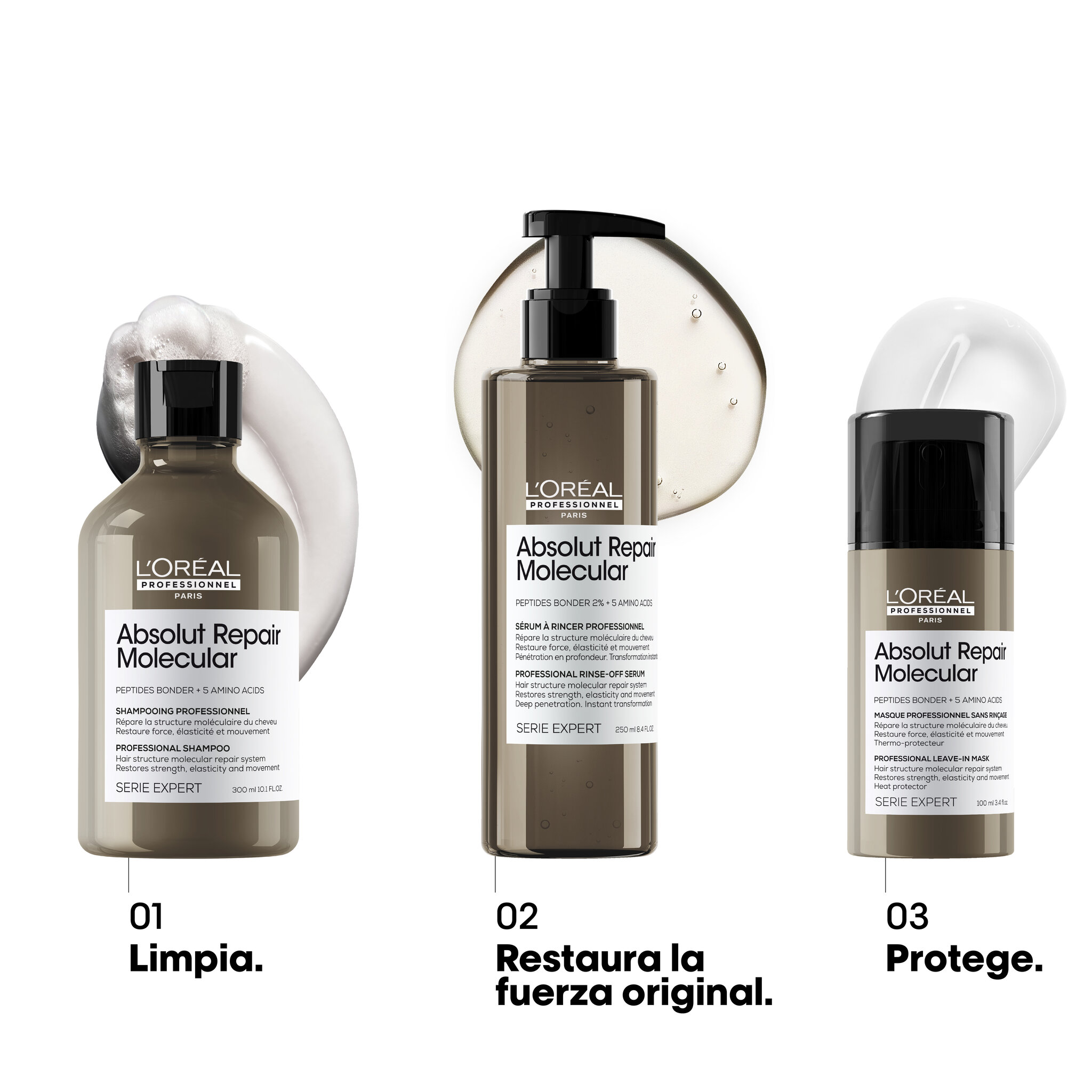 L'Oréal Professionnel Absolut Repair Molecular LP SE ARM Shp 300ml R V034 - Packshot Oficial