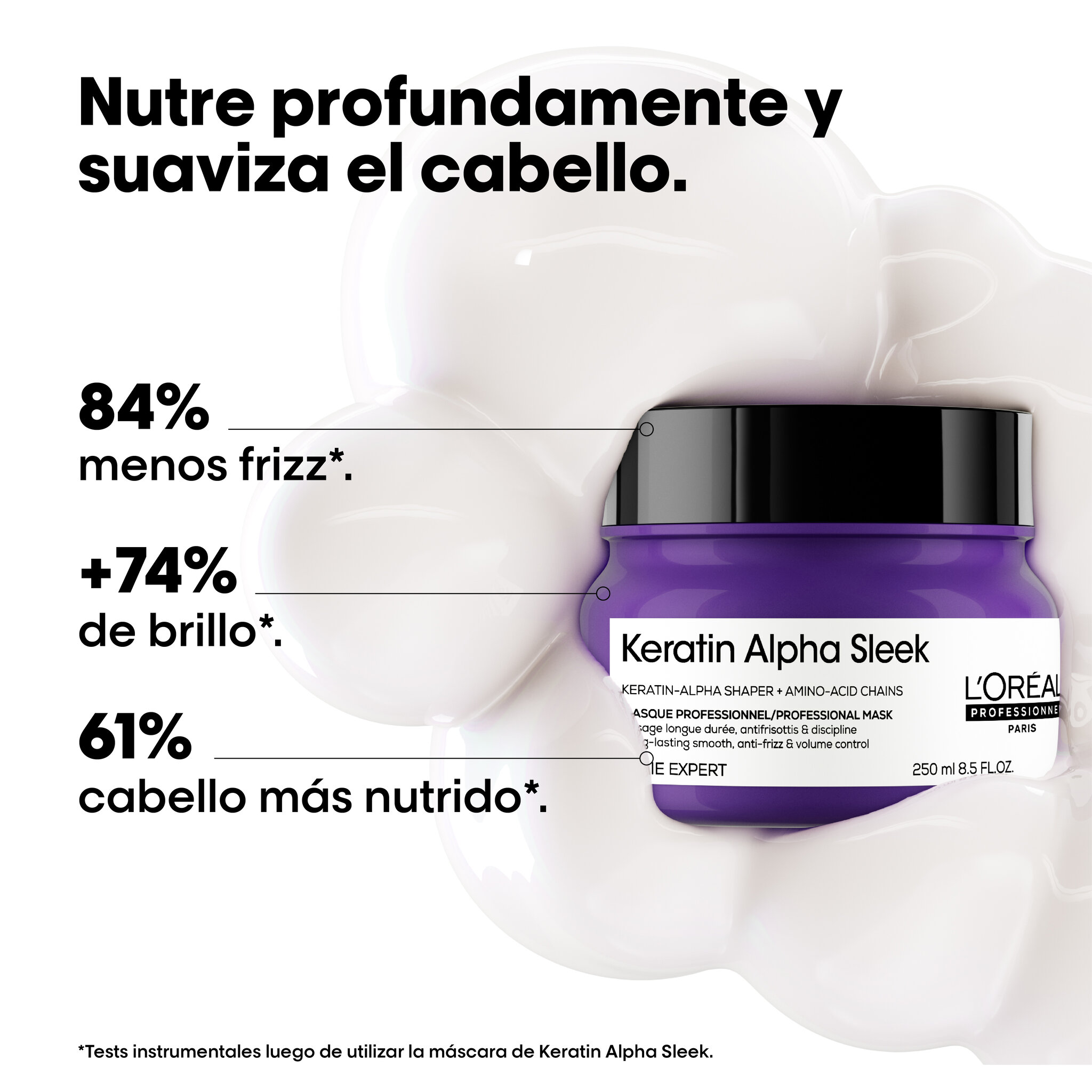 L'Oréal Professionnel Keratin Alpha Sleek LP SE Ker Alpha Mask 500.0MLT 142 - Packshot Oficial