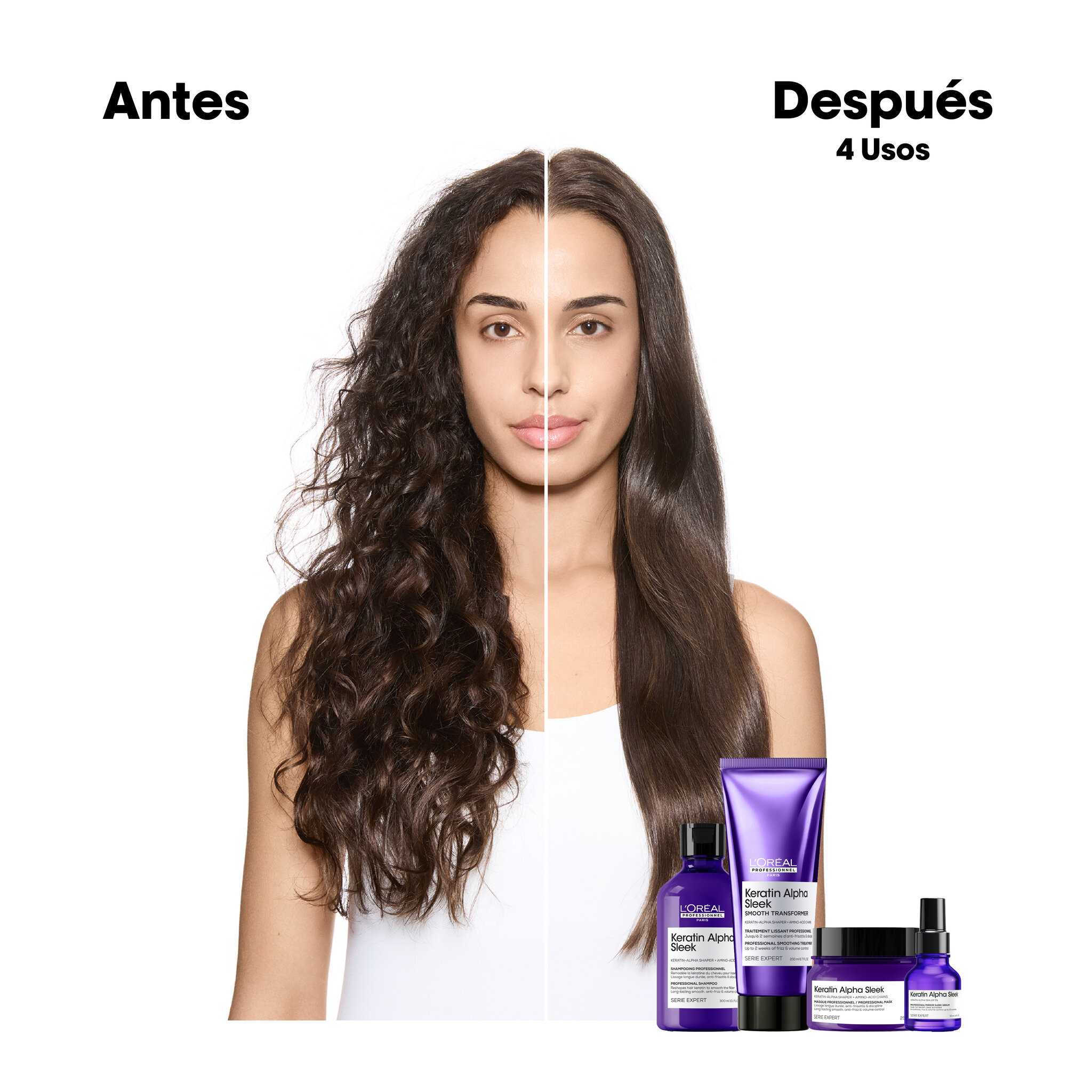 L'Oréal Professionnel Keratin Alpha Sleek LP SE Ker Alpha Shp1500.0MLT 142 - Packshot Oficial